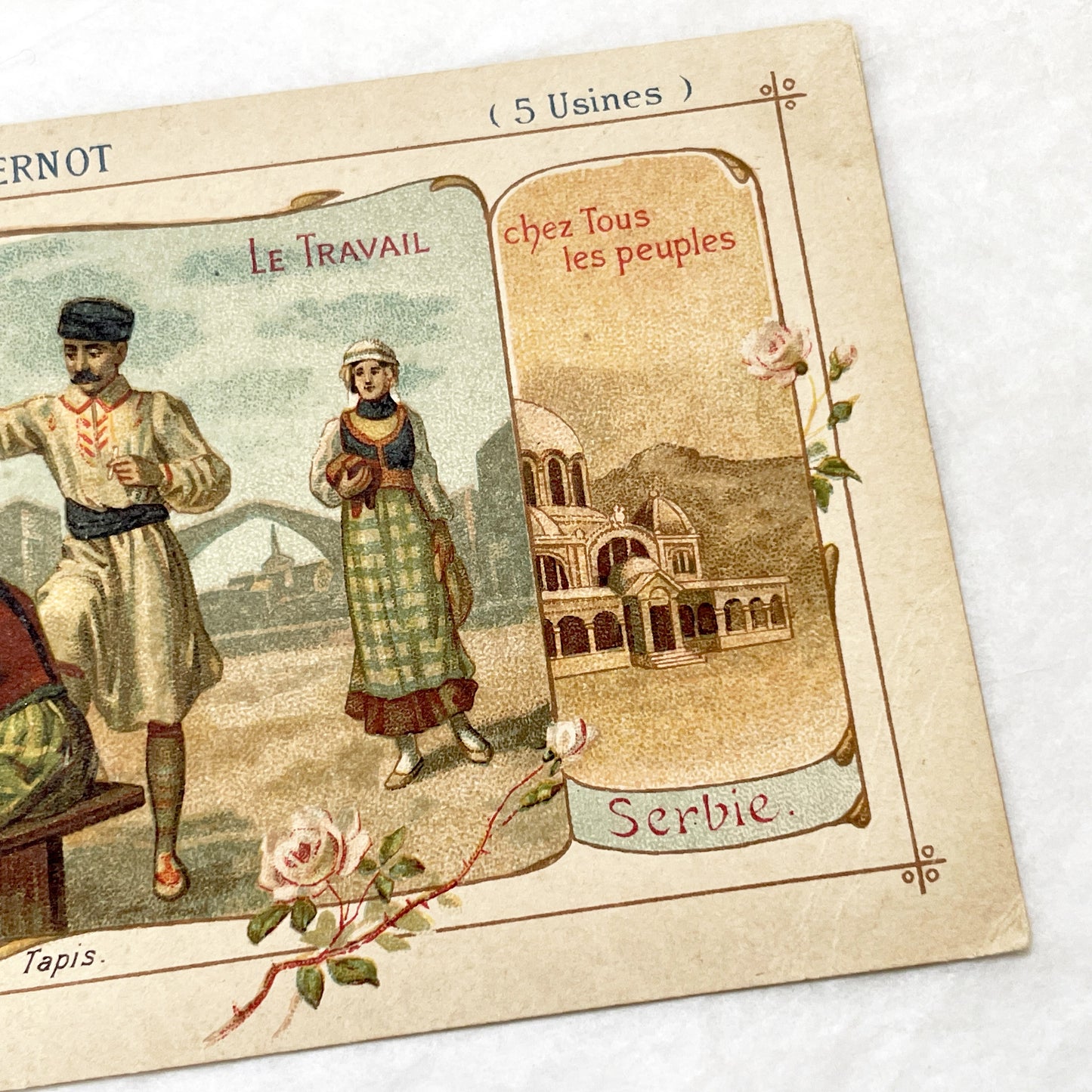 1900s - 3 Biscuits Pernot Trade Cards - World Industries - Canada - Serbia - China - Antique Advertising Ephemera - Collectible French