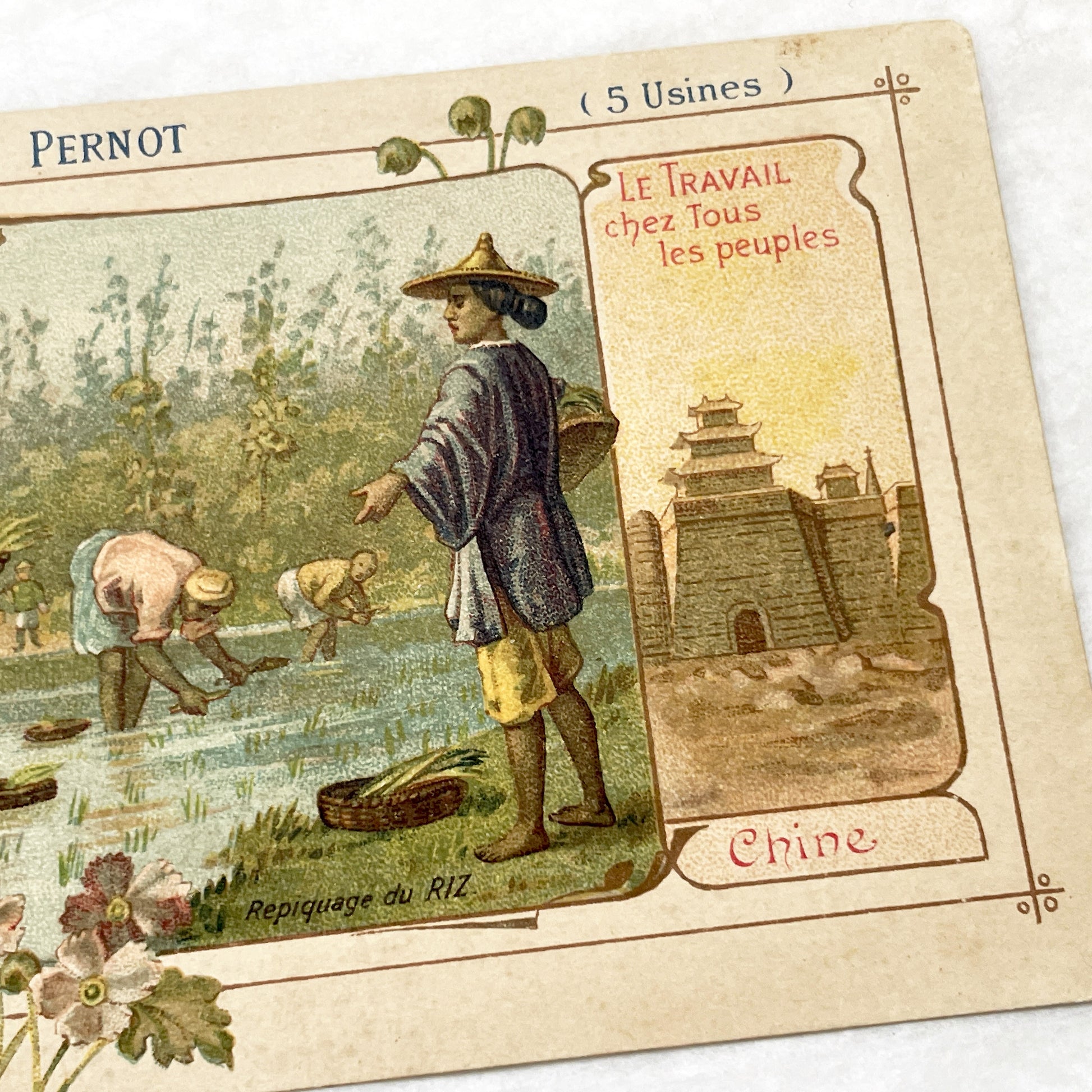 1900s - 3 Biscuits Pernot Trade Cards - World Industries - Canada - Serbia - China - Antique Advertising Ephemera - Collectible French