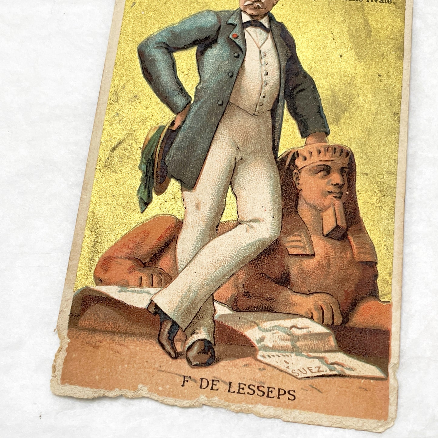 Late 19th - 3 Chocolat Poulain French Advertising Cards - Historical Figures - Vauban Lavoisier De Lesseps - Vintage Ephemera Collectibles