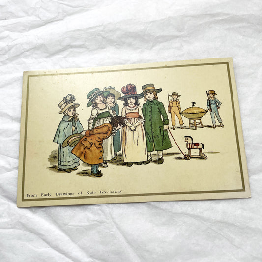 1900s - Kate Greenaway Illustration - Vintage Children Print - Antique Nursery Art - Edwardian Era Aesthetic - Collectible Artwork