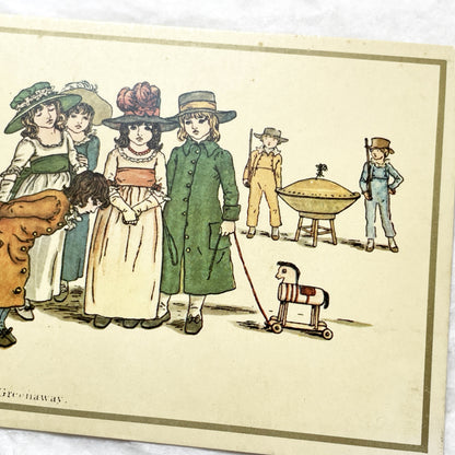 1900s - Kate Greenaway Illustration - Vintage Children Print - Antique Nursery Art - Edwardian Era Aesthetic - Collectible Artwork