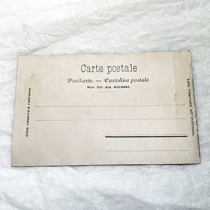 1900s - Vintage Swiss Saas-Grund Village Scene Postcard with Chocolat Kohler Advertising and Alpine Lifestyle - Collectible Ephemera.