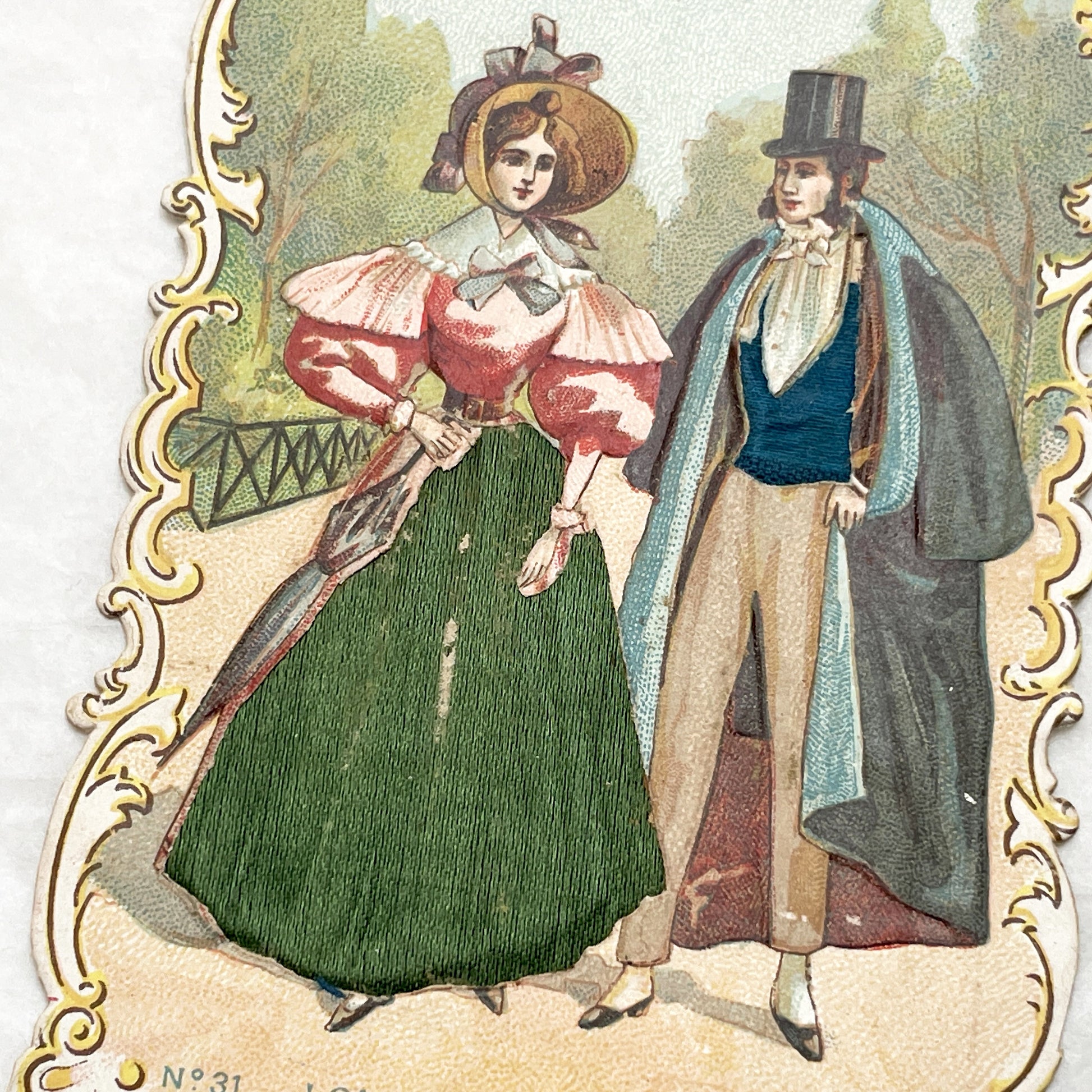 Late 19th century - Vintage French Costume Illustration - Louis Philippe I Era Fashion Print - Collectible Historical Ephemera Art
