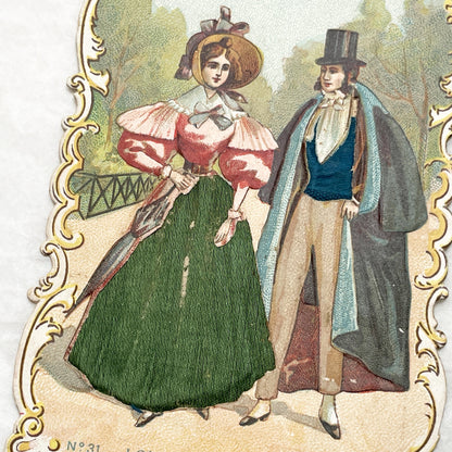 Late 19th century - Vintage French Costume Illustration - Louis Philippe I Era Fashion Print - Collectible Historical Ephemera Art