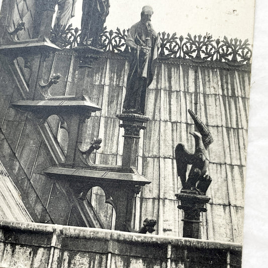 1913s - Vintage Notre-Dame Paris Postcard - Evangelists Statues - Gothic Architecture - Historic French Landmark