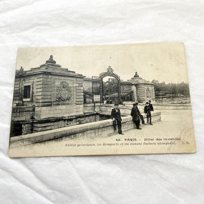 1900s - Vintage Postcard - Paris Hôtel des Invalides Main Entrance - Historic Remparts Cannons - Napoleonic French Landmark View