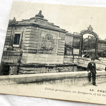 1900s - Vintage Postcard - Paris Hôtel des Invalides Main Entrance - Historic Remparts Cannons - Napoleonic French Landmark View