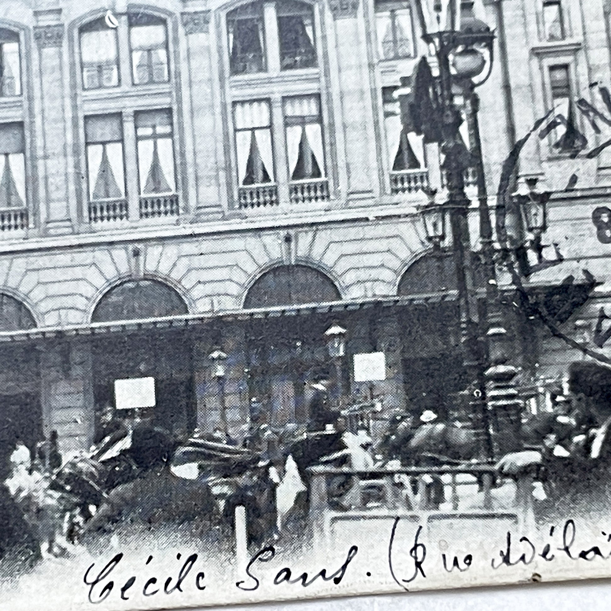 1900s - Vintage Paris Gare Saint-Lazare Postcard - Antique French Railway Station View - Historical Cityscape - Handwritten Letter 