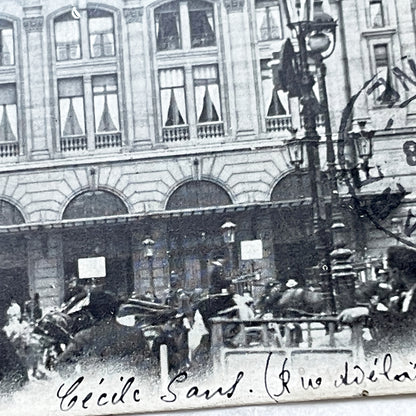 1900s - Vintage Paris Gare Saint-Lazare Postcard - Antique French Railway Station View - Historical Cityscape - Handwritten Letter 
