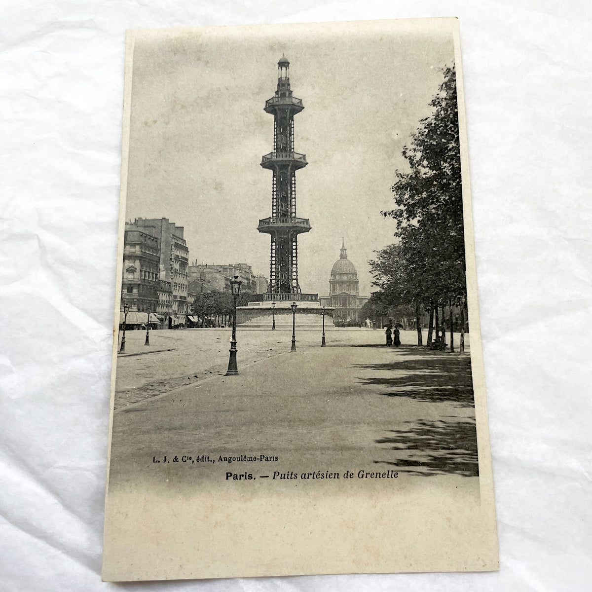 1900s - Vintage Parisian Postcard - Puits Artésien De Grenelle Landmark - Historic French Engineering Marvel - Early 20th Century Paris View