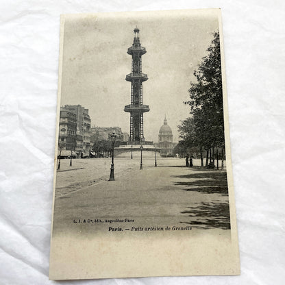 1900s - Vintage Parisian Postcard - Puits Artésien De Grenelle Landmark - Historic French Engineering Marvel - Early 20th Century Paris View