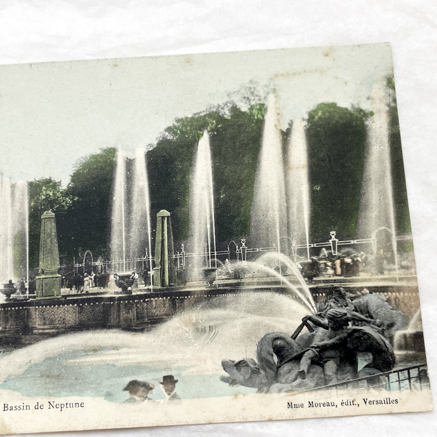 1900s - Vintage Postcard Versailles - Bassin De Neptune Fountain - French Royal Garden History - Parisian Tourism Memento