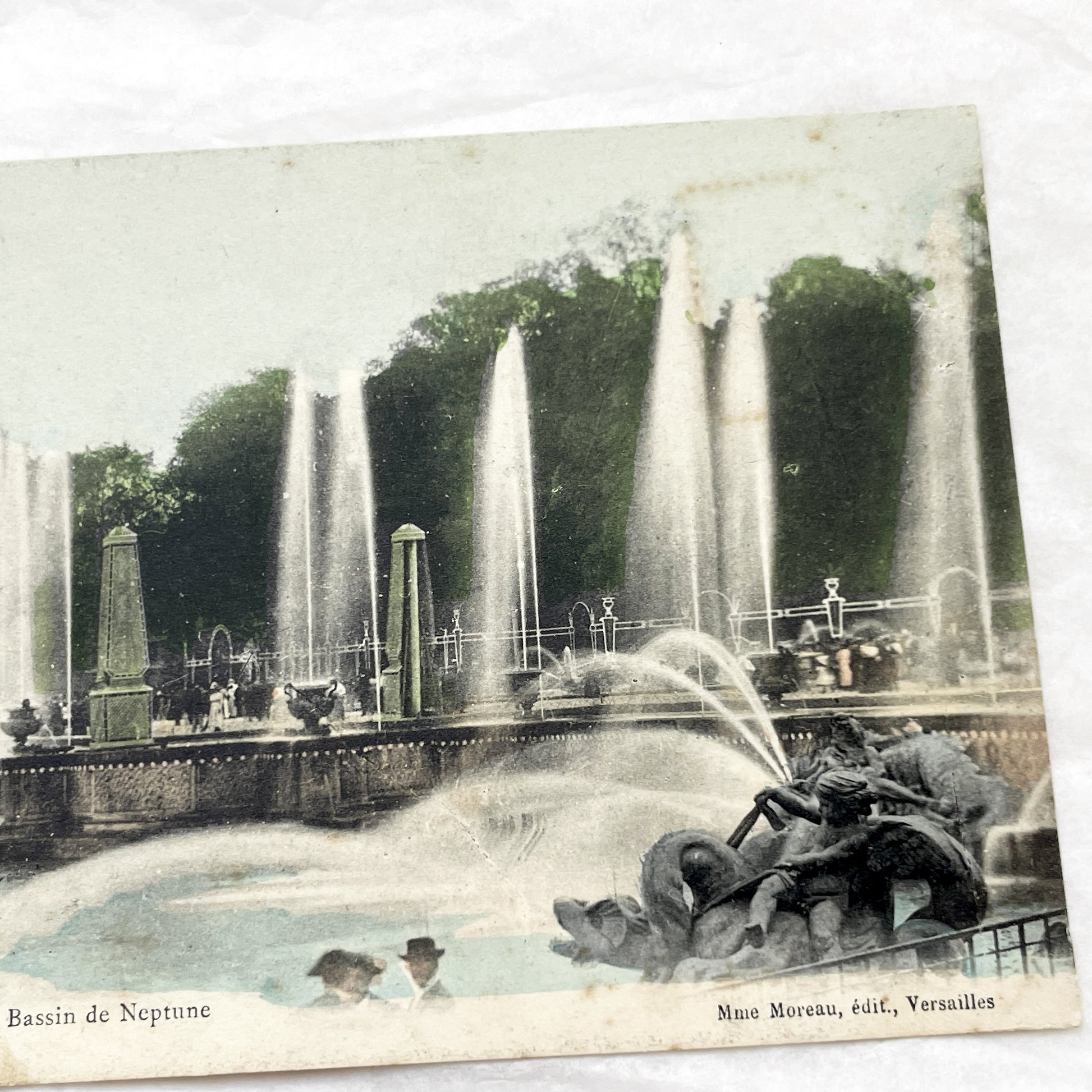 1900s - Vintage Postcard Versailles - Bassin De Neptune Fountain - French Royal Garden History - Parisian Tourism Memento