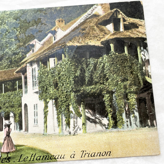1900s - Vintage Postcard Versailles Le Hameau Trianon - French Architecture - Elegant Ladies Strolling Royal Gardens - Historic France
