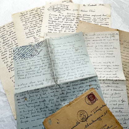 1940s - Authentic French 1942 Love Letters - Original Handwritten World War II Era Correspondence - Sentimental Historical Document