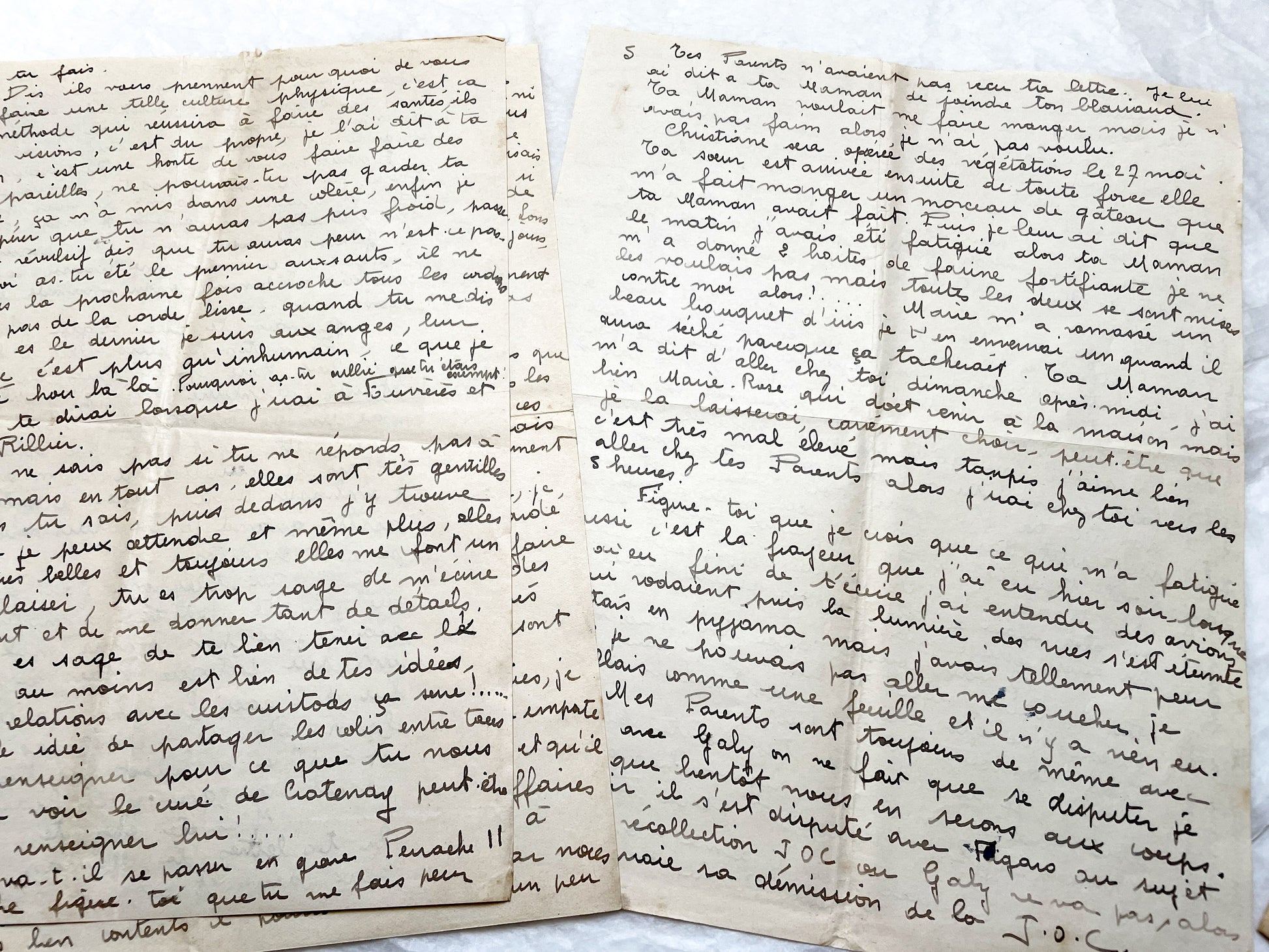 1940s - Authentic French 1942 Love Letters - Original Handwritten World War II Era Correspondence - Sentimental Historical Document