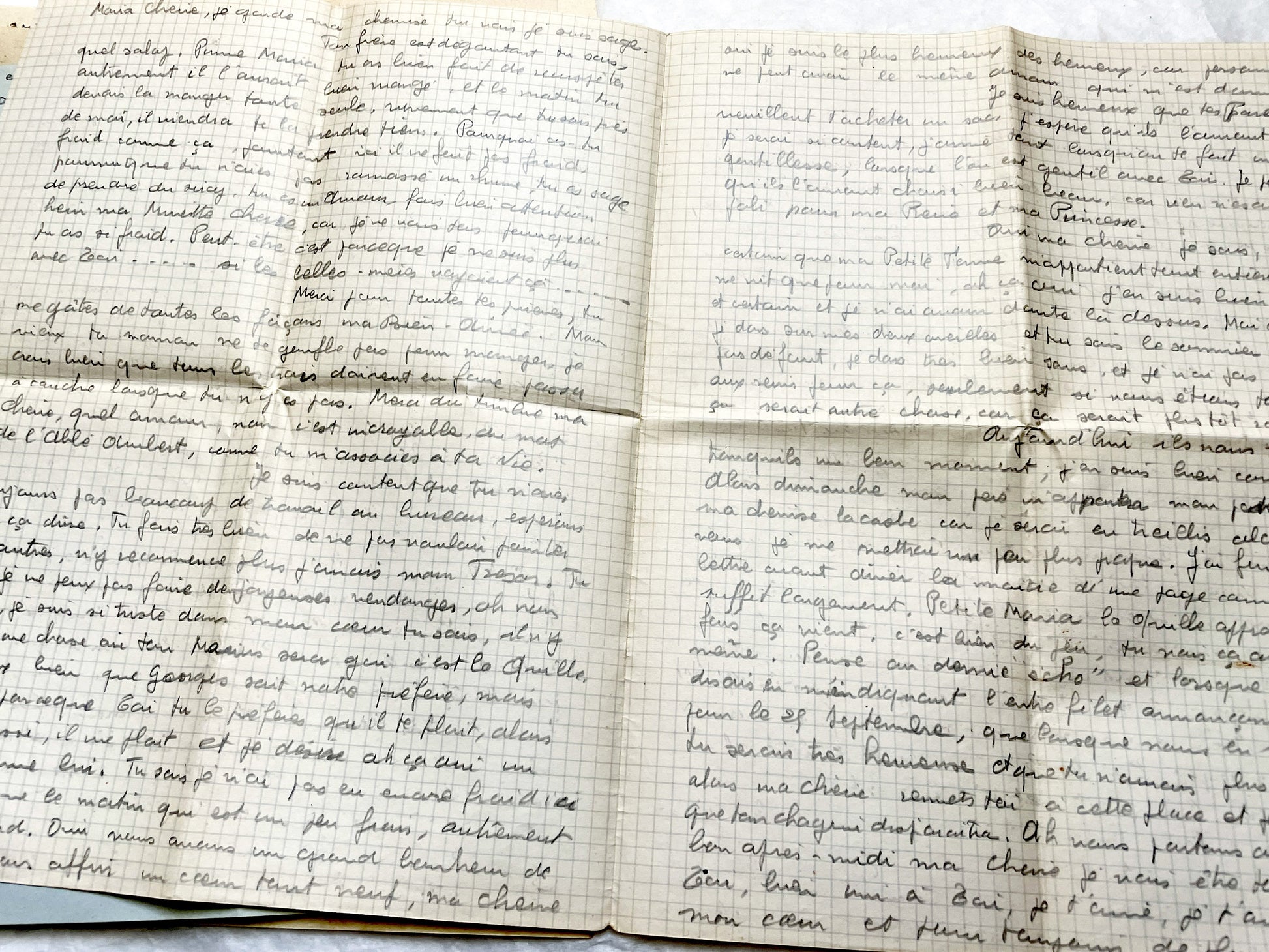 1940s - Authentic French 1942 Love Letters - Original Handwritten World War II Era Correspondence - Sentimental Historical Document