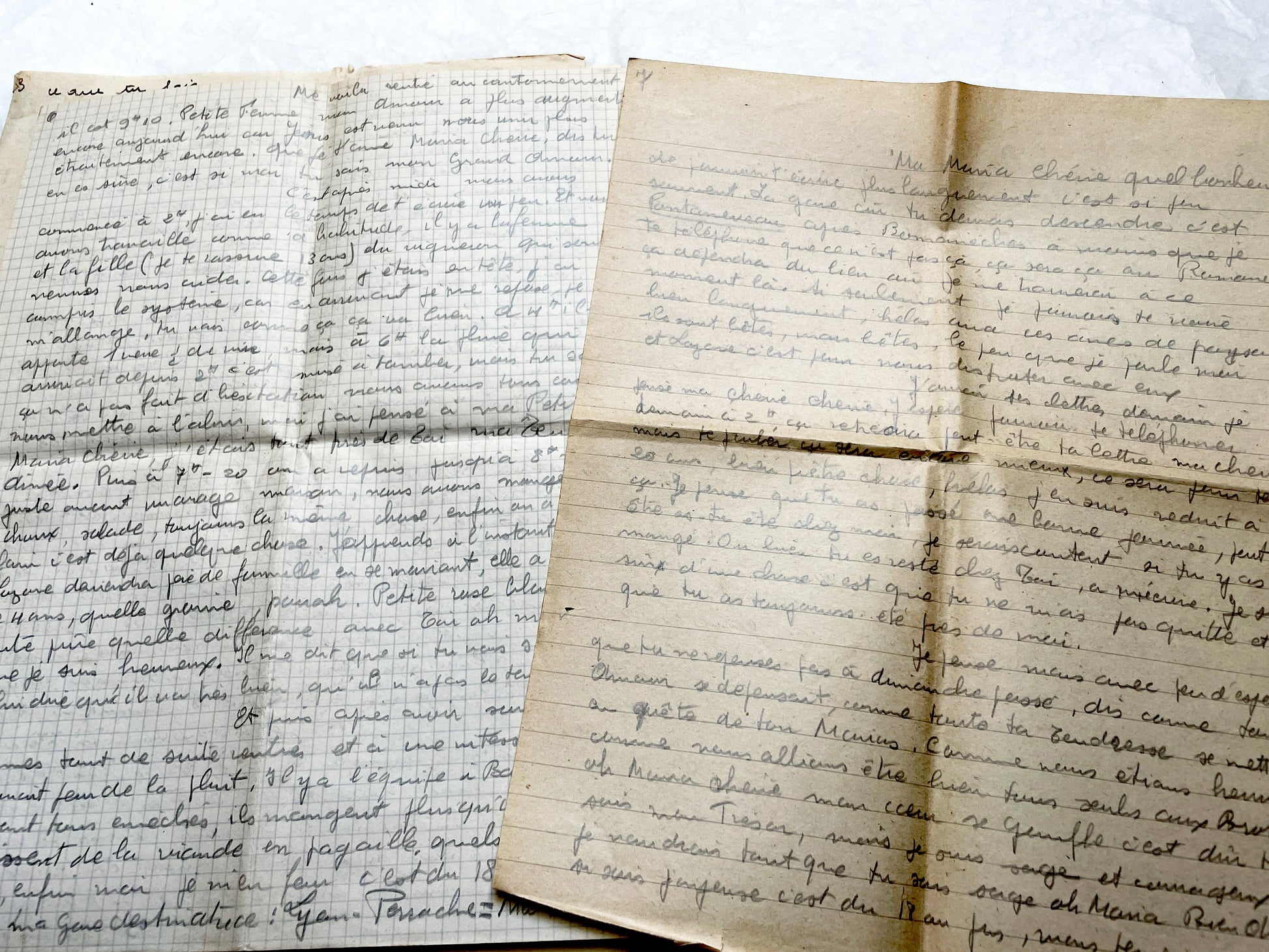 1940s - Authentic French 1942 Love Letters - Original Handwritten World War II Era Correspondence - Sentimental Historical Document