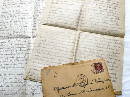 1940s - Authentic French 1942 Love Letters - Original Handwritten World War II Era Correspondence - Sentimental Historical Document