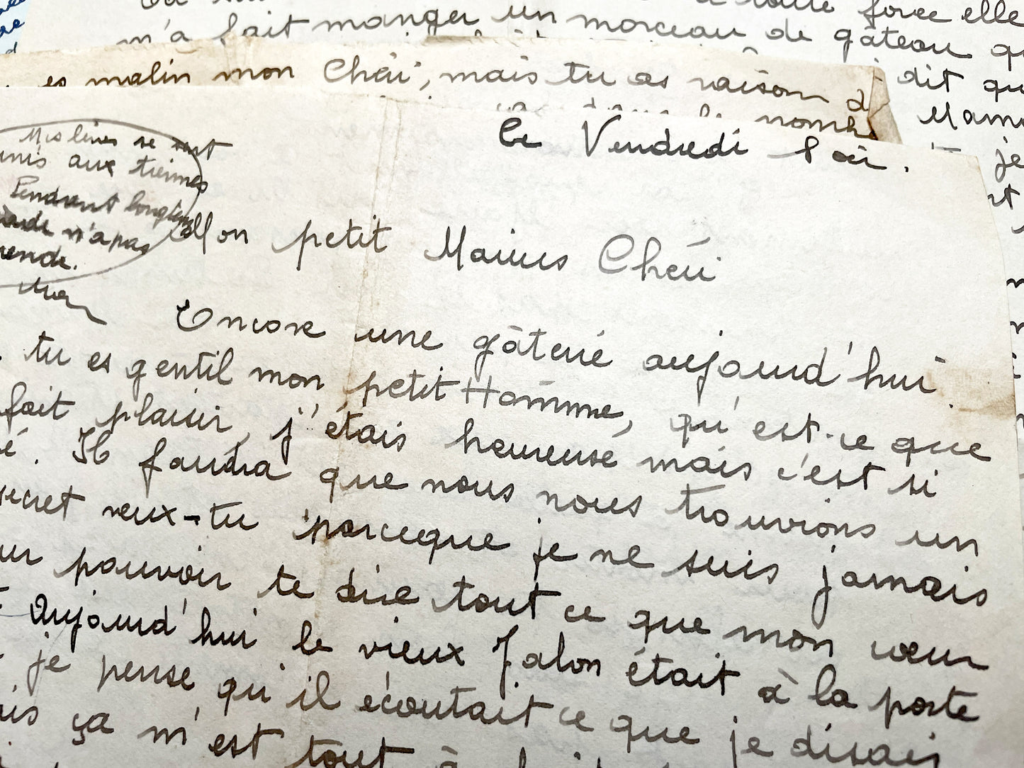 1940s - Authentic French 1942 Love Letters - Original Handwritten World War II Era Correspondence - Sentimental Historical Document