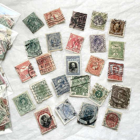 1900s - Vintage European Stamp Collection - 25 Historic Postmarks - Pre-WWI Philately - Global Mail - Collectible Paper Ephemera