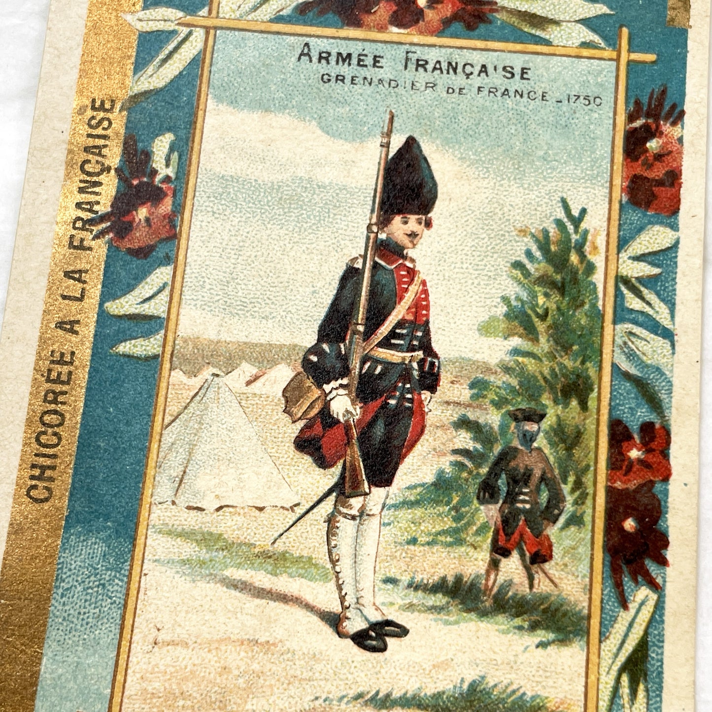 1900s - Three French Military Chromos - Chicoree A La Francaise Advertising - Historical Soldiers Uniforms Ephemera Collection