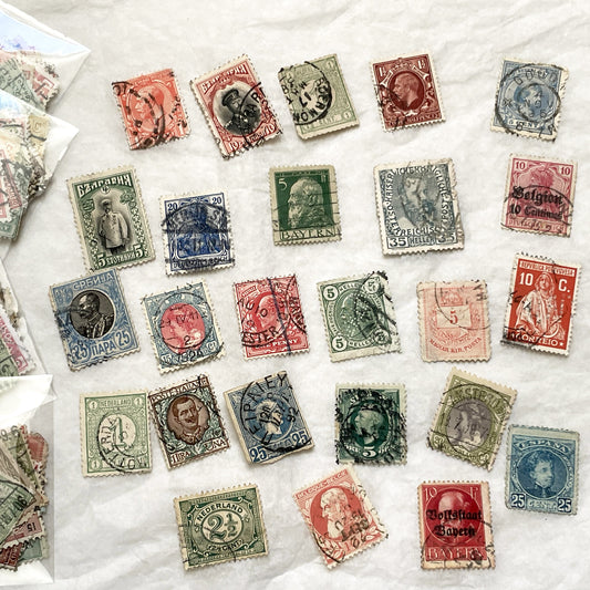 1900s - Vintage European Stamp Lot - Historic Collectible Philatelic Assortment - Late 19th Century to Pre-WWI Era - 25 Unique Pieces