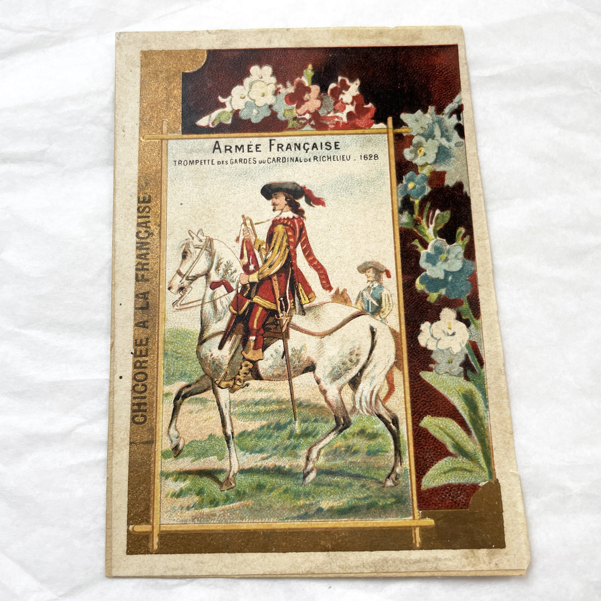 1900s - Three French Military Chromos - Chicoree A La Francaise Advertising - Historical Soldiers Uniforms Ephemera Collection