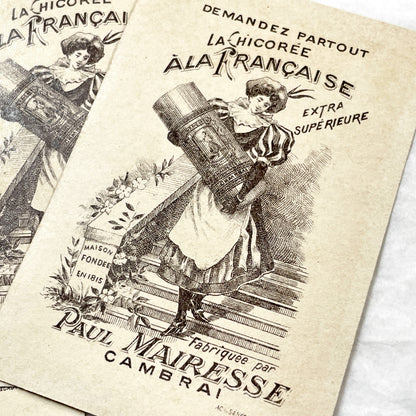 1900s - Three French Military Chromos - Chicoree A La Francaise Advertising - Historical Soldiers Uniforms Ephemera Collection