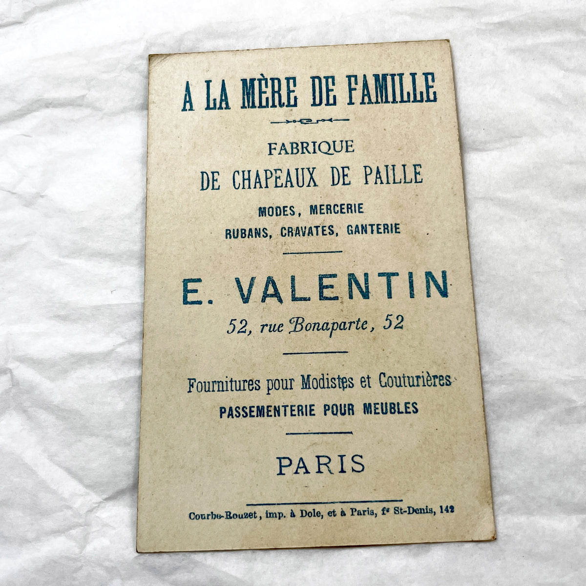 1900s - Antique French Advertising Card - A La Mere De Famille Confectionery - Children Ice Skating - Thermometer Winter Scene - Ephemera
