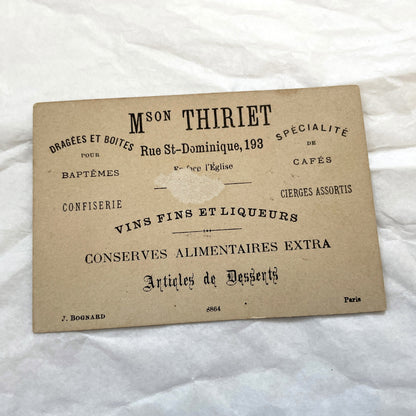 Late 19th - Parisian Advertising Trade Card - Antique French Chromo - Child Tradesmen & Merchants - Original Ephemera Collectibles