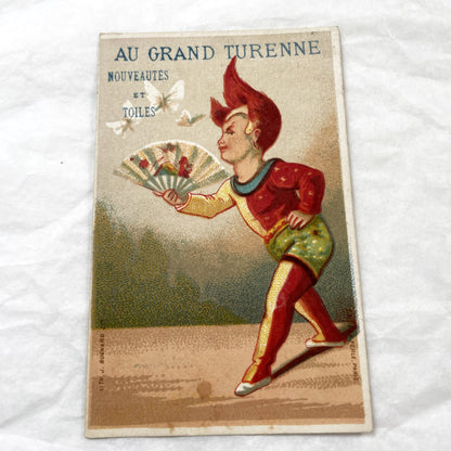 1900s - Antique French Advertising Trade Cards - Au Grand Turenne Paris Department Store - Vintage Chromolithograph Fashion Ephemera Illustr