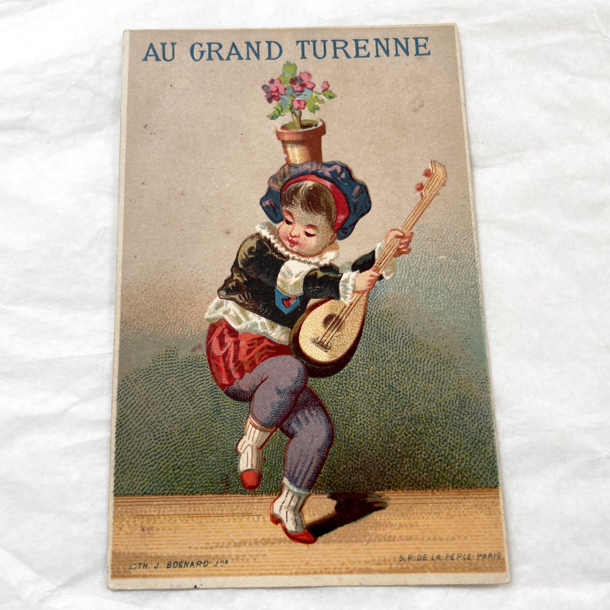 1900s - Antique French Advertising Trade Cards - Au Grand Turenne Paris Department Store - Vintage Chromolithograph Fashion Ephemera Illustr