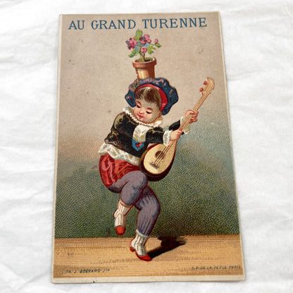 1900s - Antique French Advertising Trade Cards - Au Grand Turenne Paris Department Store - Vintage Chromolithograph Fashion Ephemera Illustr