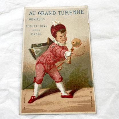 1900s - Antique French Advertising Trade Cards - Au Grand Turenne Paris Department Store - Vintage Chromolithograph Fashion Ephemera Illustr