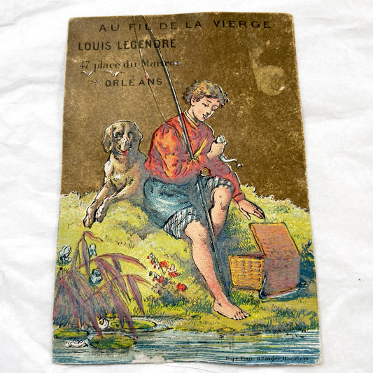 1900s - Antique French Chromos - Orléans Advertising Cards - Louis Legendre - Set of Four Vintage Shop Ephemera - Collectible Lithographs