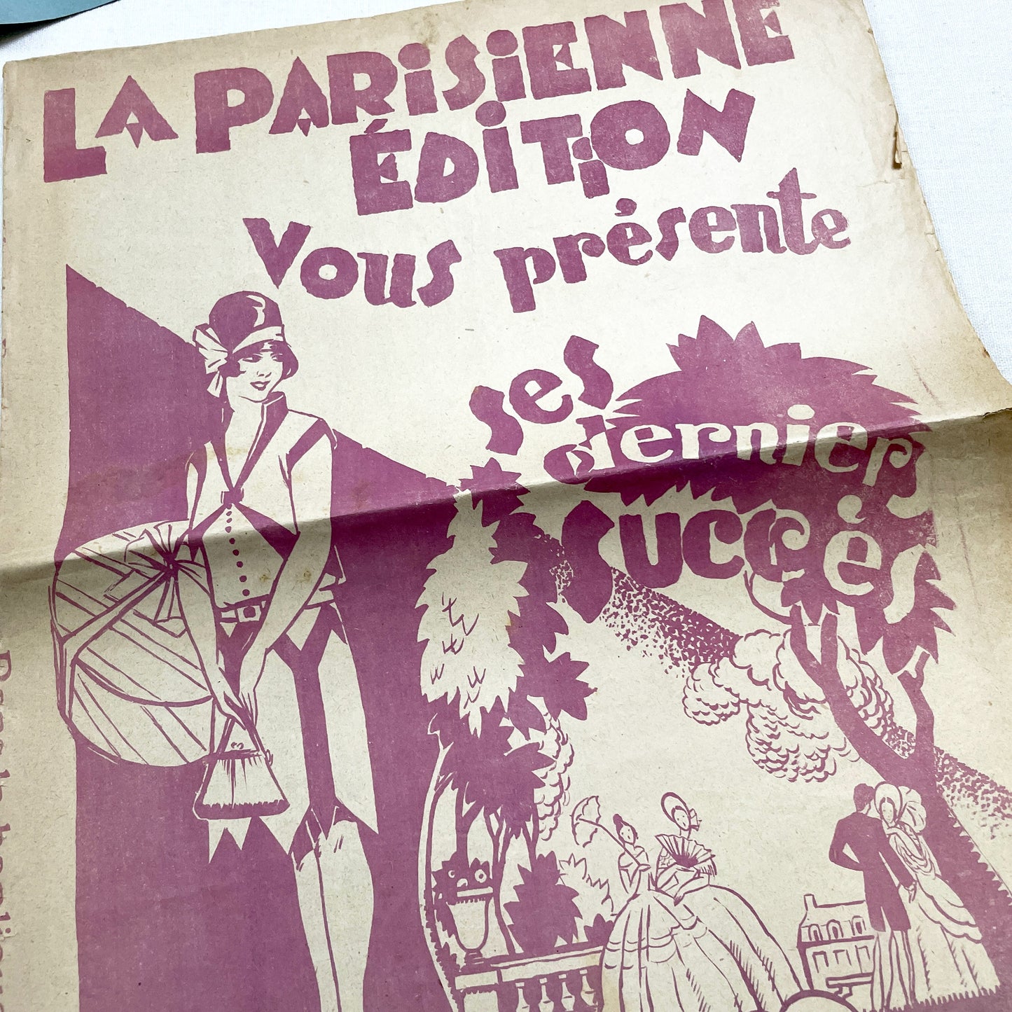 1940s - Vintage French Paper Ephemera Lot - Document Collection - Postcards - Invoices - Letters - Advertising - Scrapbooking Supply