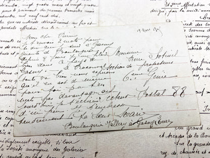 1910s - Vintage French Postcard - Woman Reading Letter - WWI Era Sentiment - Handwritten Postcard