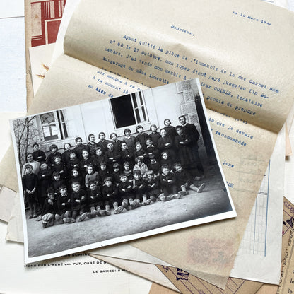 1940s - Vintage French Paper Ephemera Lot - Historical Documents for Junk Journal - Scrapbooking - Collectible Antique Papers