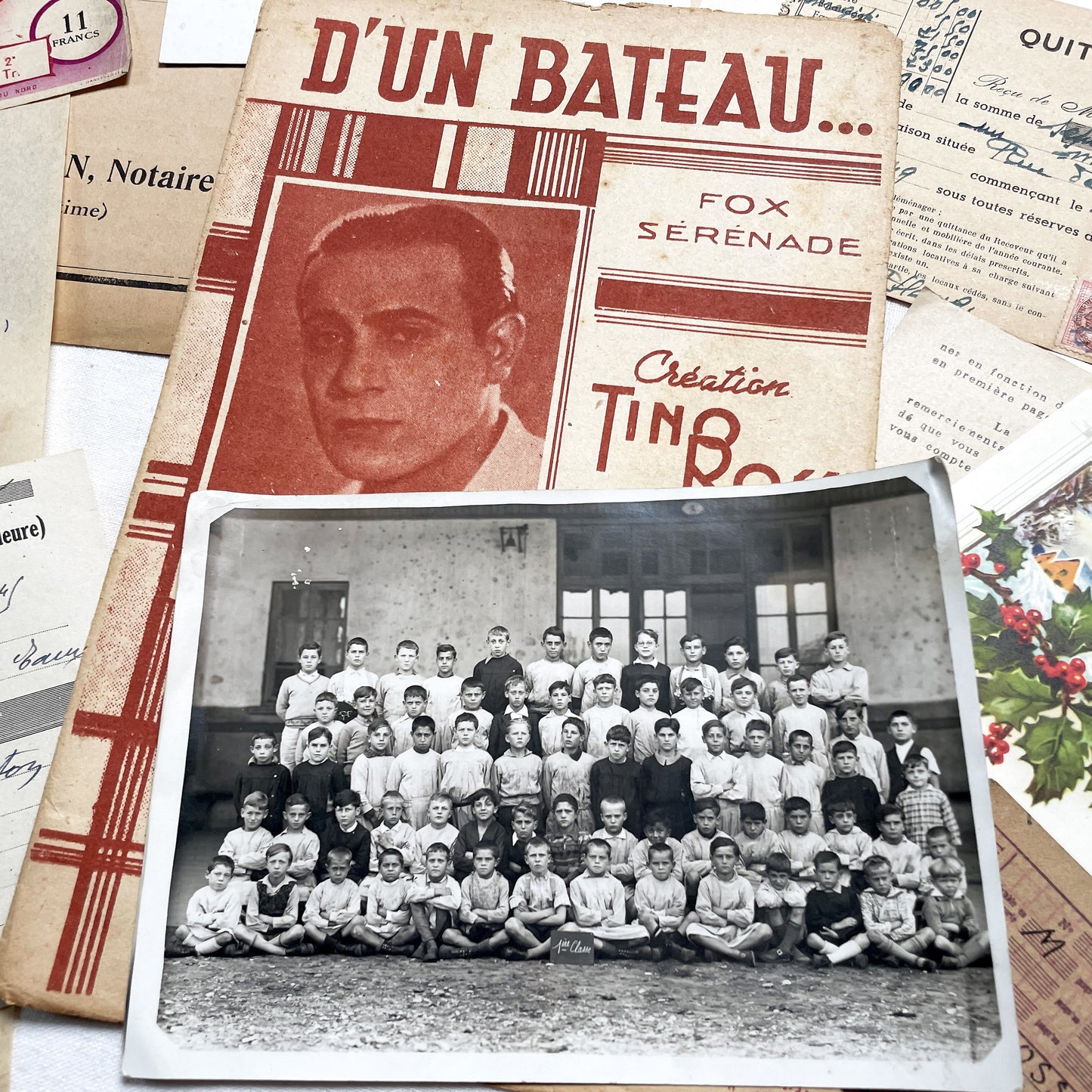 1940s - Authentic French Vintage Ephemera Collection - Documents for Scrapbooking, Junk Journals, and Art Projects - 20 Diverse Papers
