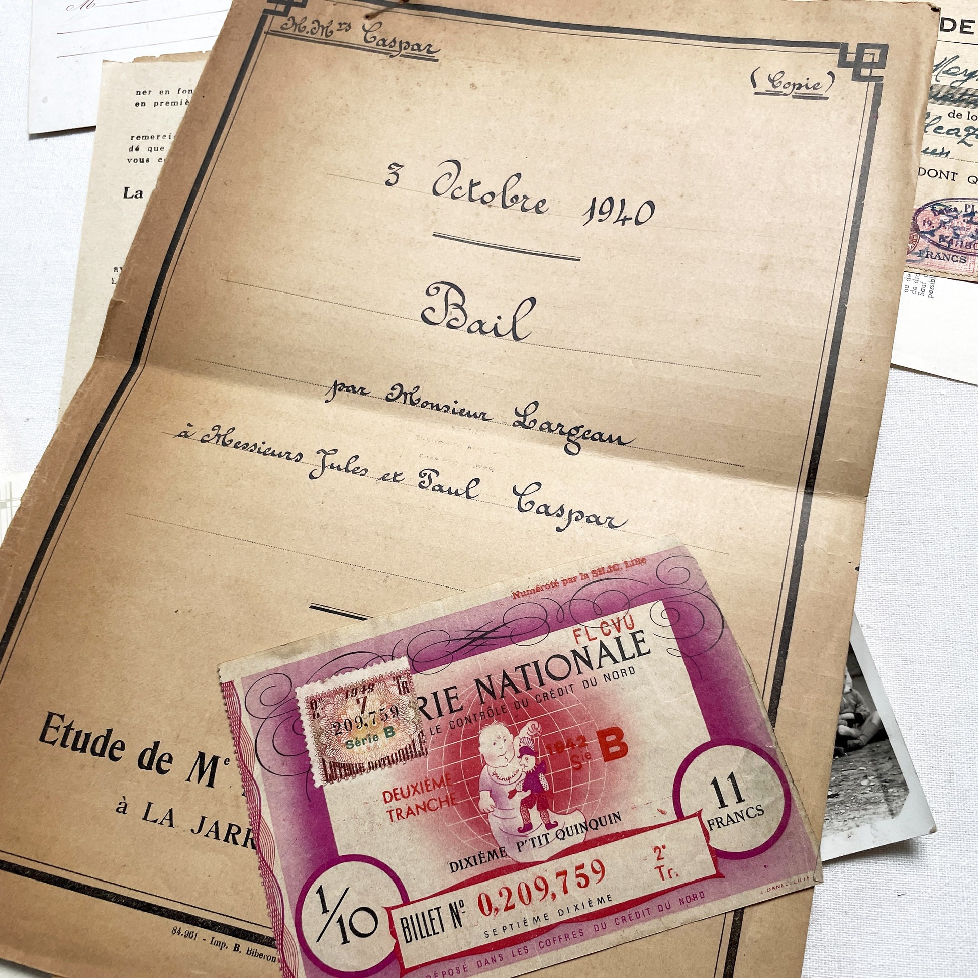 1940s - Authentic French Vintage Ephemera Collection - Documents for Scrapbooking, Junk Journals, and Art Projects - 20 Diverse Papers