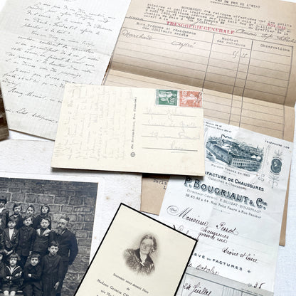 1930s - French Ephemera - Vintage Documents - Historic Paper Lot - Antique Collector's Set - Junk Journaling Supplies - Scrapbook