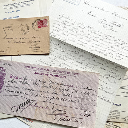 1930s - French Ephemera - Vintage Documents - Historic Paper Lot - Antique Collector's Set - Junk Journaling Supplies - Scrapbook