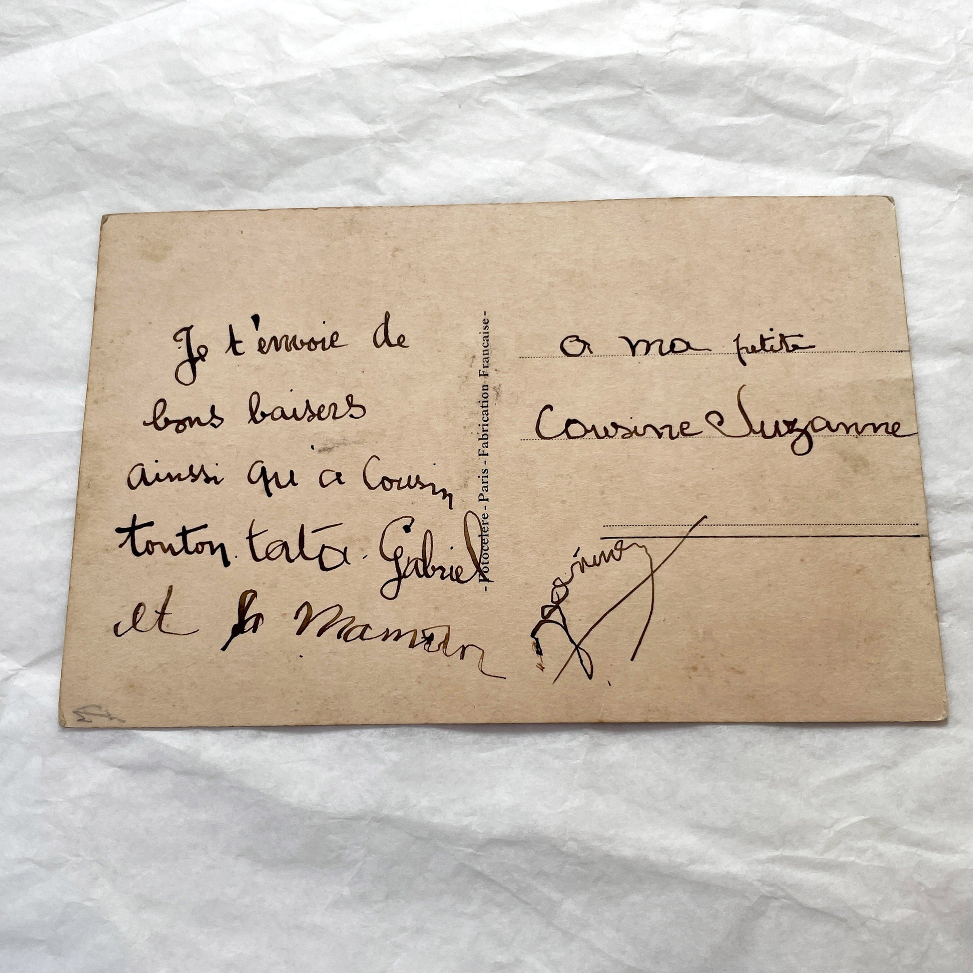 1920s - Vintage Photograph Two Girls Kissing - Affectionate Sisterly Moment - Monochrome Red Tone - Forbelen Print - Childhood Collectible