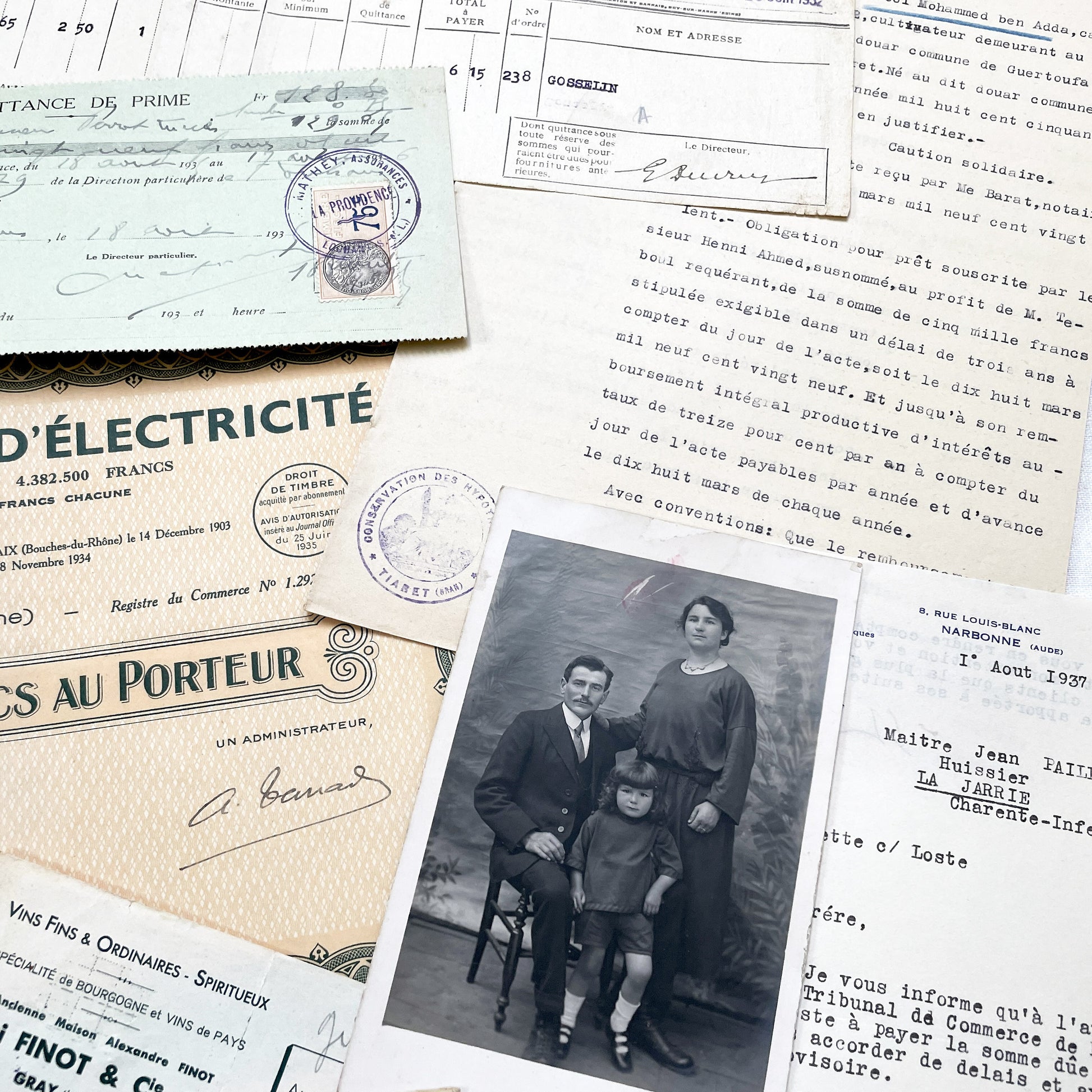 1930s - French Ephemera Documents - Vintage Paper Lot - Junk Journaling - Scrapbooking - Collectible Historic French Mementos