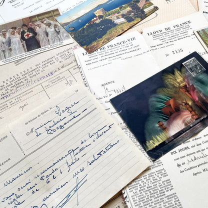 1930s - French Ephemera Documents - Vintage Paper Lot - Junk Journaling - Scrapbooking - Collectible Historic French Mementos
