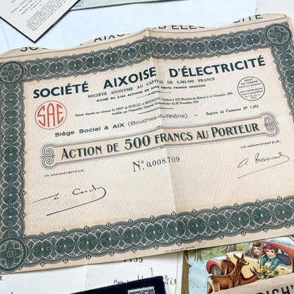 1930s - French Ephemera Documents - Vintage Paper Lot - Junk Journaling - Scrapbooking - Collectible Historic French Mementos