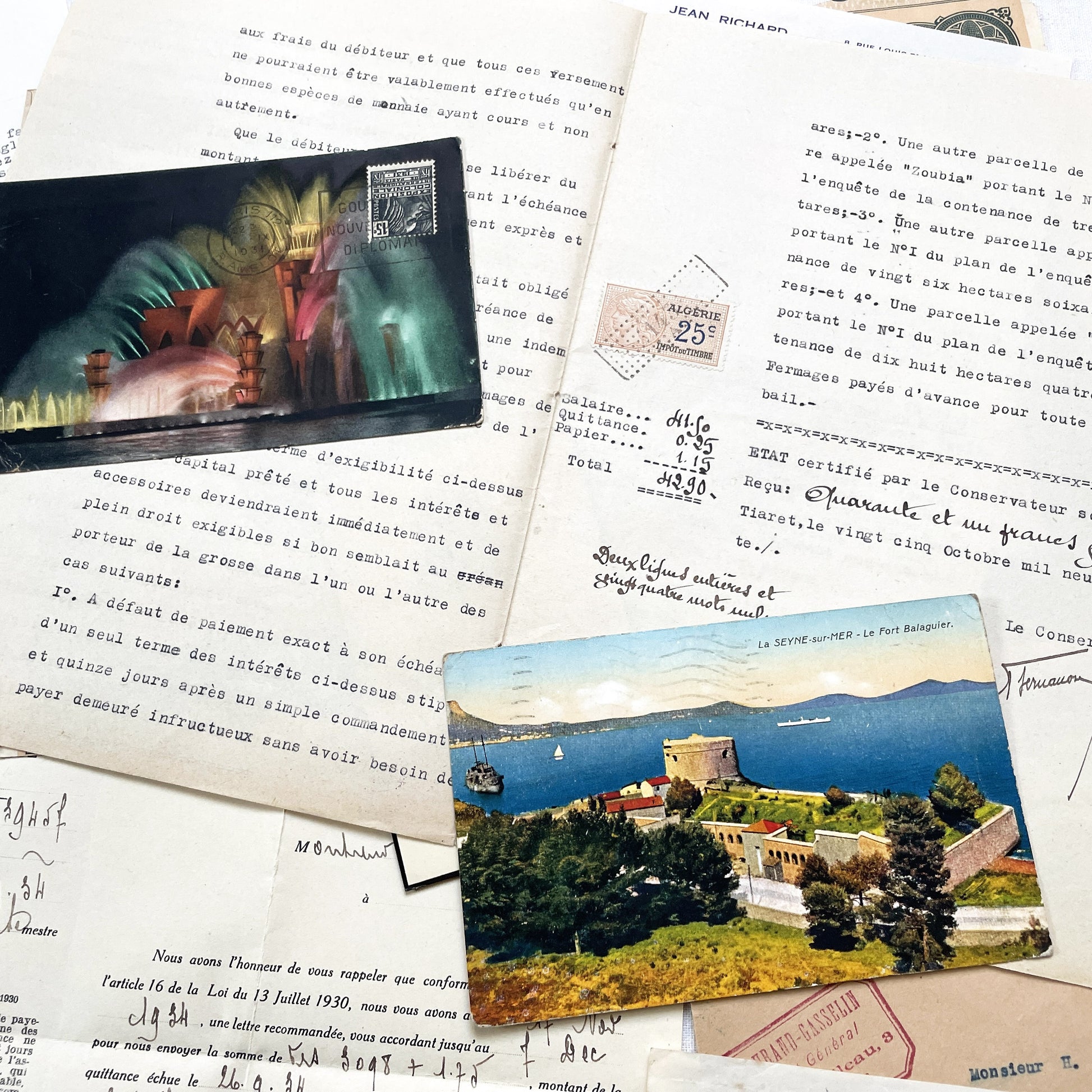 1930s - French Ephemera Documents - Vintage Paper Lot - Junk Journaling - Scrapbooking - Collectible Historic French Mementos