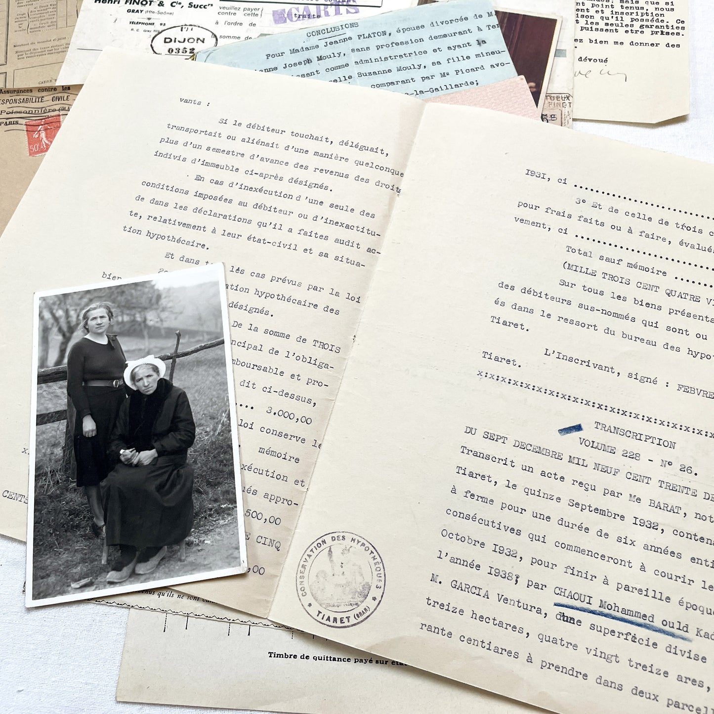1930s - Authentic French Historical Paper Ephemera Collection - Vintage Documents - Letters - Invoices - Receipts - Photos - Old Paper Lot