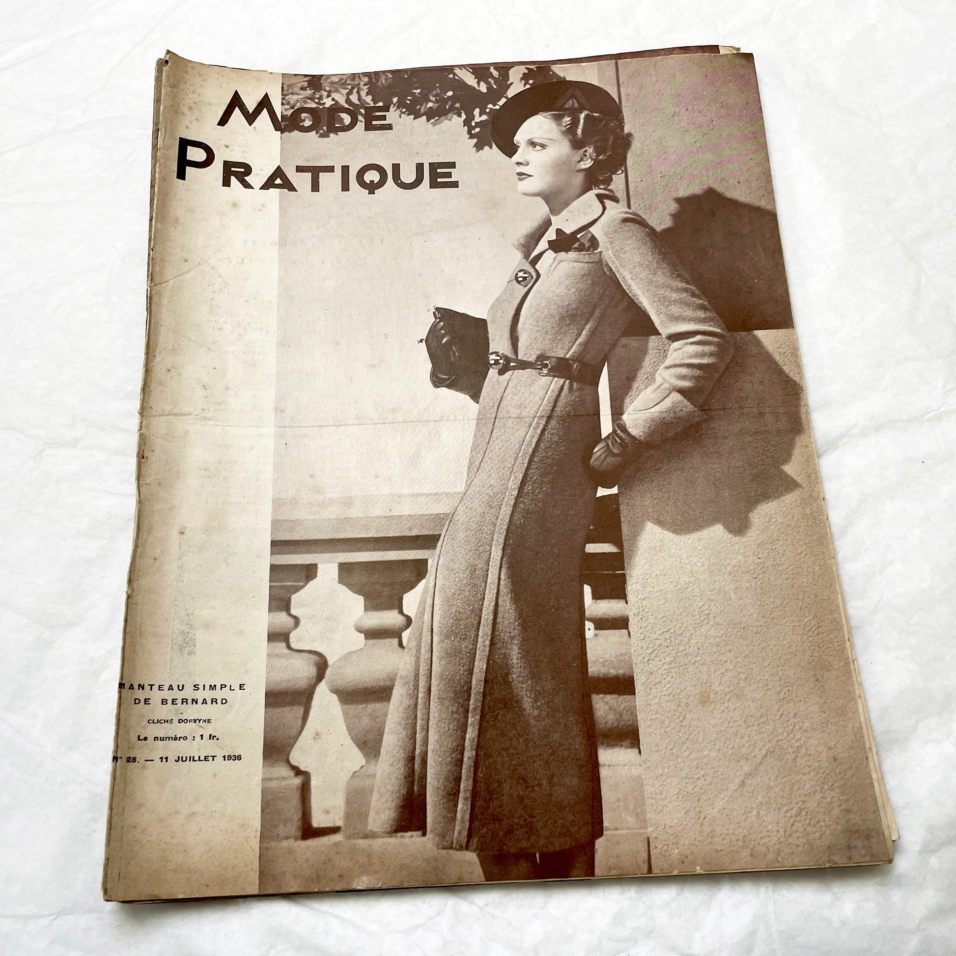 1930s - Vintage French Fashion Magazine - Mode Pratique - 1936 - Elegant Women's Styles - Sewing Patterns - Retro Advertising - Ephemera